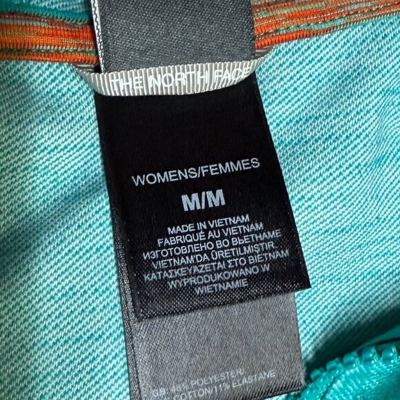North Face Women’s Full-Zip Hooded Jacket Teal Size Medium Style A4M6 Thumbholes - Picture 7 of 11